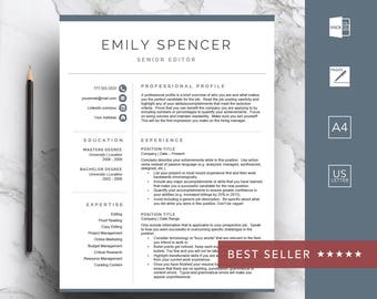 resume template etsy