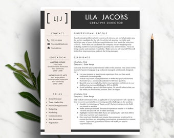 Creative Resume Template | Pink CV, Cover Letter, and Icons (Digital Download)