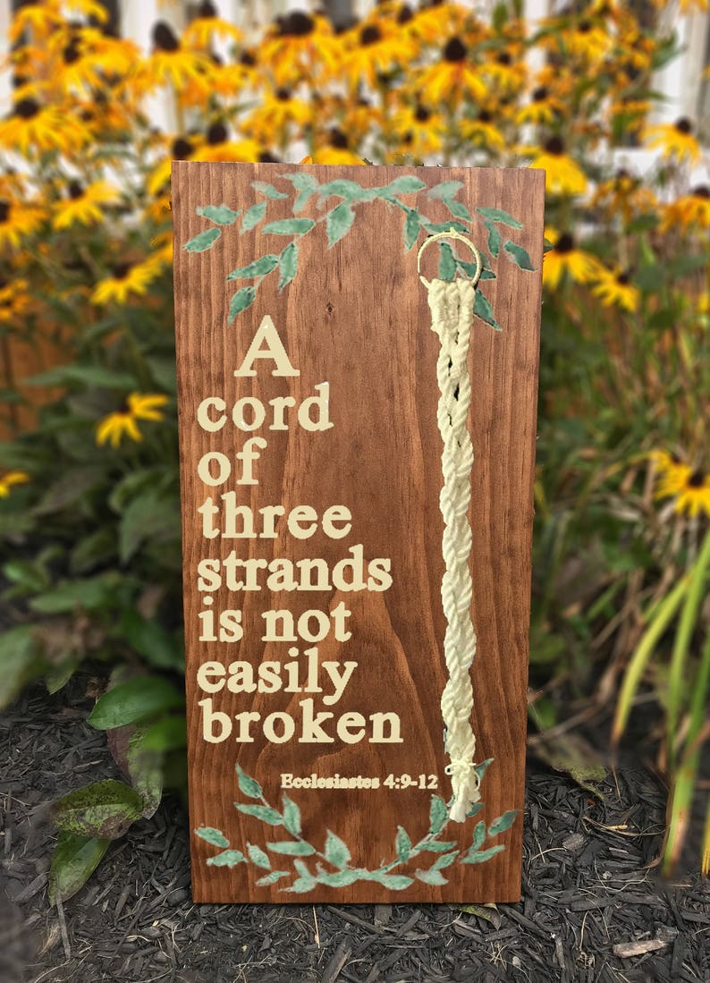 Cord of Three Strands Sign Unity Cord Unity Knot Cord of 3 Etsy