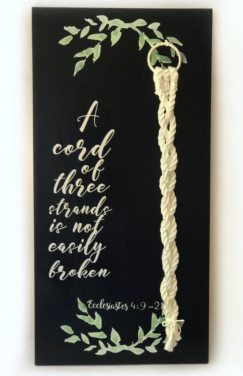 Cord of Three Strands Sign Unity Cord Unity Knot Cord of 3 Etsy