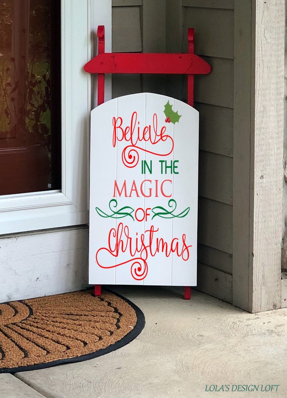 Large Wooden Sled Decorative Wooden Sled Personalized Wooden Etsy