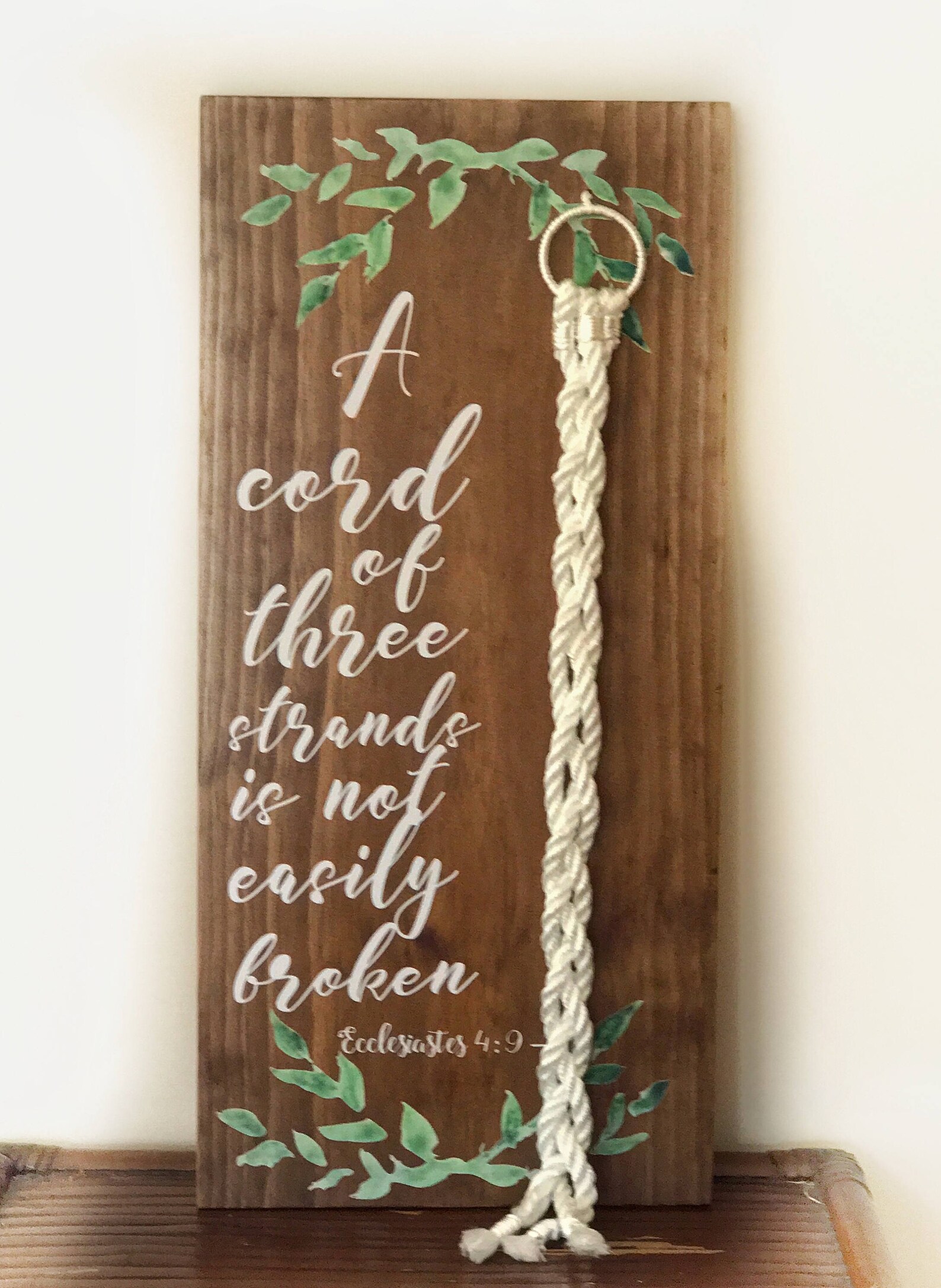 Cord of Three Strands Sign Unity Cord Unity Knot Cord of 3 Etsy