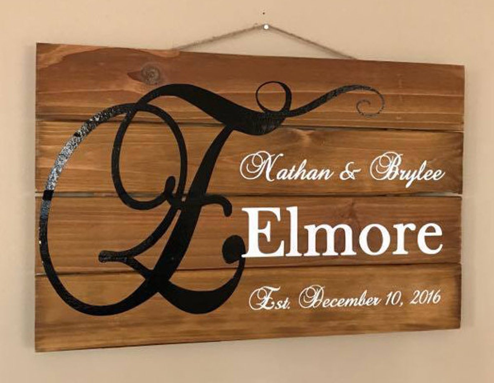 Custom Wood Pallet Signs Family Name Sign Wedding Etsy