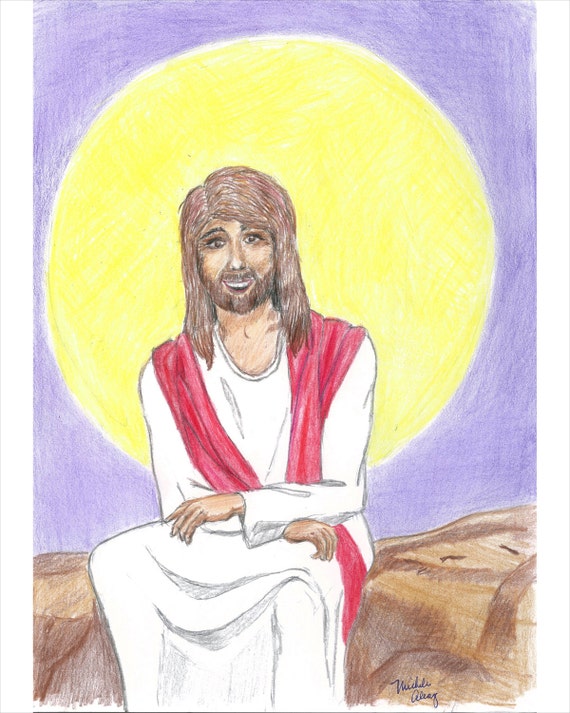 Jesus Laughing Etsy