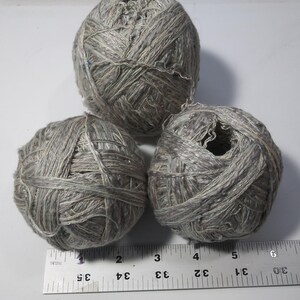 Reclaimed Sweater Yarn, Acrylic and Polyester, Unraveled Clothes, Secondhand, Eco Friendly and Sustainable, Pink/Gray 1000 yds