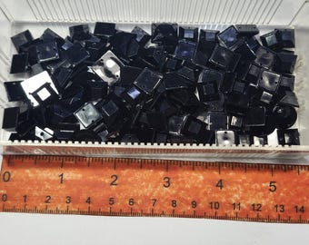 Reclaimed Sew-on Plastic Bead Lot, Repurposed