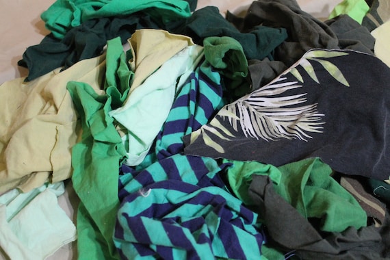 Vintage Scrap Fabric Pieces Various Colors Polyester 1 Pound Lot Destash