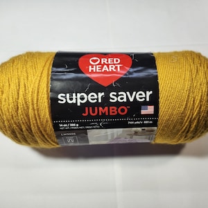 One Skein of Red Heart Super Saver yarn, Various Colors, Destash Secondhand Yarn, Eco Friendly and Sustainable