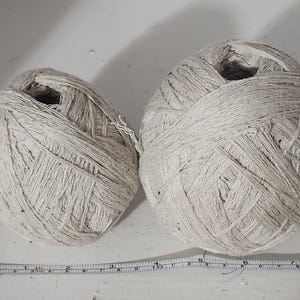Reclaimed Cotton and Natural Fiber Blend Yarns From Unraveled Secondhand Sweaters Cream 1600 yds