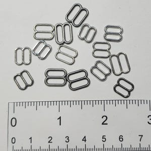 Reclaimed Square and Rectangle Sliders, Salvaged Metal or Plastic Purse Notions and Hardware, Eco Friendly and Sustainable, Repair, Mending