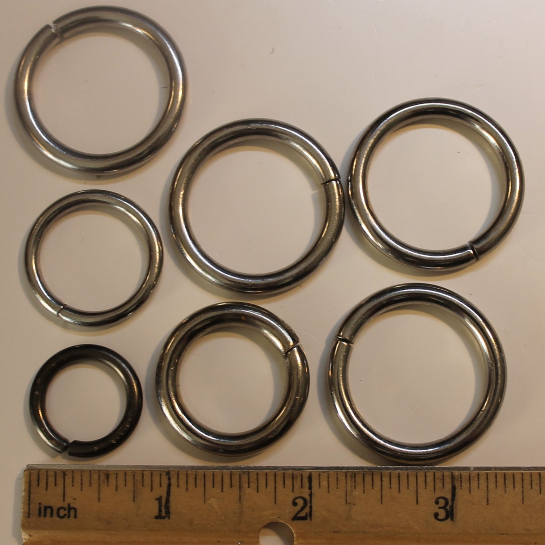 Tyqour Lot De 12 Anneaux En D Métal 25mm - Alliage Zinc Pour Sacs, Sacs à Dos, Bricolage