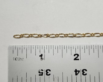 Cadenas de aluminio o latón recuperadas, de diferentes longitudes y grosores, ecológicas, sostenibles, suministros para joyería y collares, eslabones recuperados 2