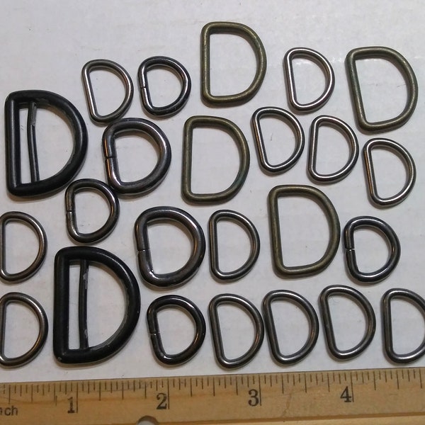 Reclaimed Metal D-rings, Salvaged From Tossed Bags, Good for Upcycled and Eco Friendly Craft Projects, Sustainable