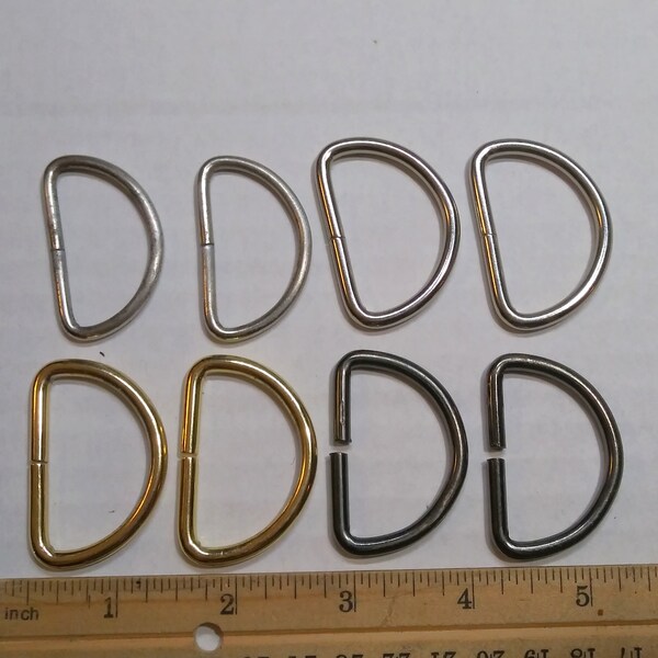 Reclaimed Metal D-rings, Salvaged From Tossed Bags, Good for Upcycled and Eco Friendly Craft Projects, Sustainable