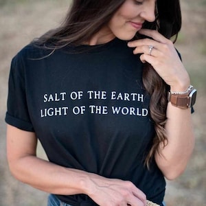 Salt+Light Tshirt, Christian, Salt of the Earth, Light of the World, Minimal, Simple, Soft, Casual, Men, Women, Unisex, Jesus, Inspirational