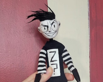 Boneco de arte articulável Johnny, o maníaco homicida, feito à mão