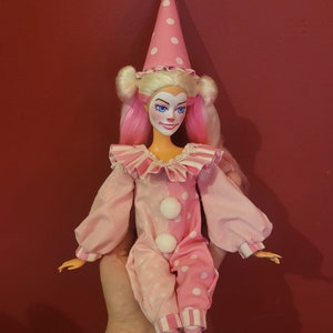 Clown Barbie doll repaint ooak