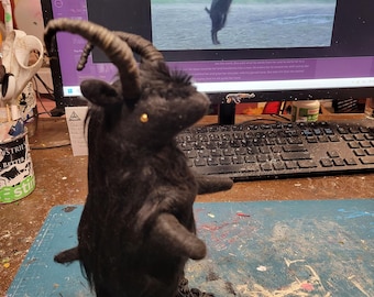Black phillip art plush