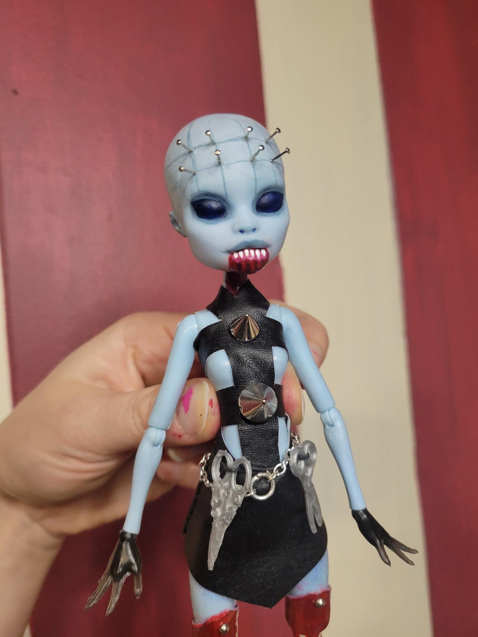 Hellraiser Cenobite Pinhead Doll Custom OOAK - Etsy
