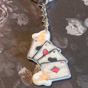 4 Ace Cards Keychain
