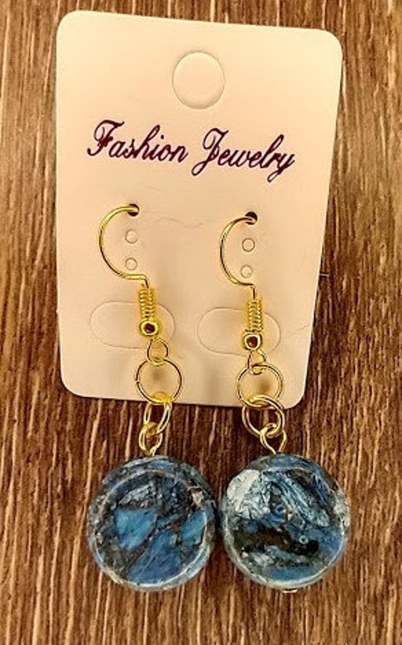blue stone earrings