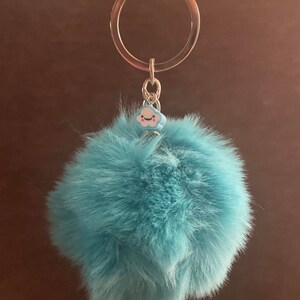 1 Fluffy Key Chain Ring Pom Pom Fur Faux Puff Balls Charm Handbag Tass —  AllTopBargains