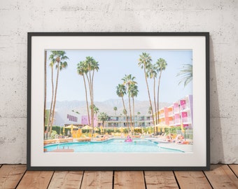 Palm Springs-Print, Palm Springs Art, südwestliche Dekor, Wüste Fotografie, The Saguaro Palm Springs, städtischen Dekor, regenbogenfarbenen