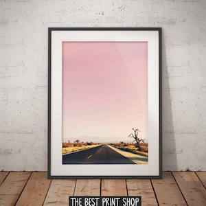 Printable Art, desert road, desert sunset Art Print, desert print, desert cactus, southwestern Photography, Bohemian, Printable Wall Art,