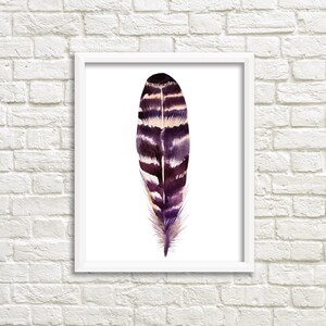 Printable Art, Set of 3 Wall Art, Feather Art Print, Feather Home Decor ...