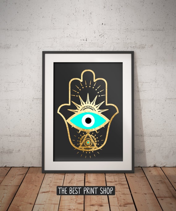 Black and Gold Wall Hamsa Black and Gold Wall Hamsa