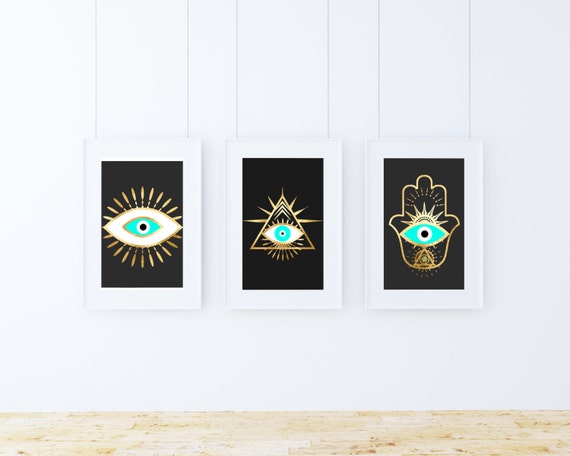 Black and Gold Wall Hamsa Black and Gold Wall Hamsa