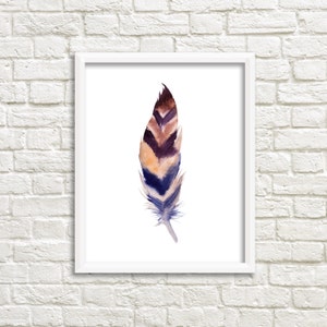 Printable Art, Set of 3 Wall Art, Feather Art Print, Feather Home Decor ...
