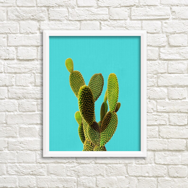 Cactus Wall Art, Turquoise Decor, Mexican, Arizona, South Western