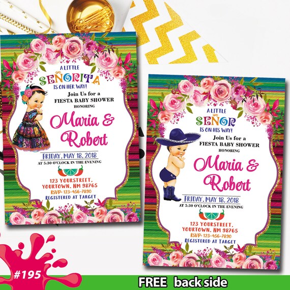 little senorita baby shower invitations