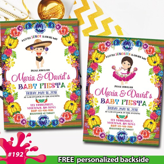 baby shower mexican invitations