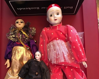 Harlequin Doll Music Box - Rotating Musical Decor - Porcelain