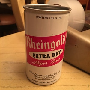Vintage NOS Rheingold extra dry Lager Beer Can Man Cave Pen Pencil Holder
