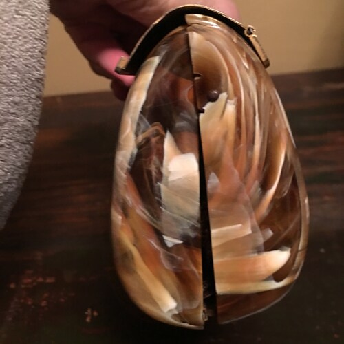 Saks Fifth Avenue Italian Marble Lucite Evening Bag Circa shops 1960s