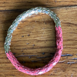 Vintage 1950s Mesh and Enamel Bracelet