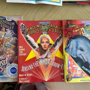Lot of 3 Ringling Bros and Barnum & Bailey Circus Program / Living Carousel CD Poster