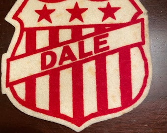 Vintage Sweater Varsity Name Patch The Felt Crafters “ Dale”