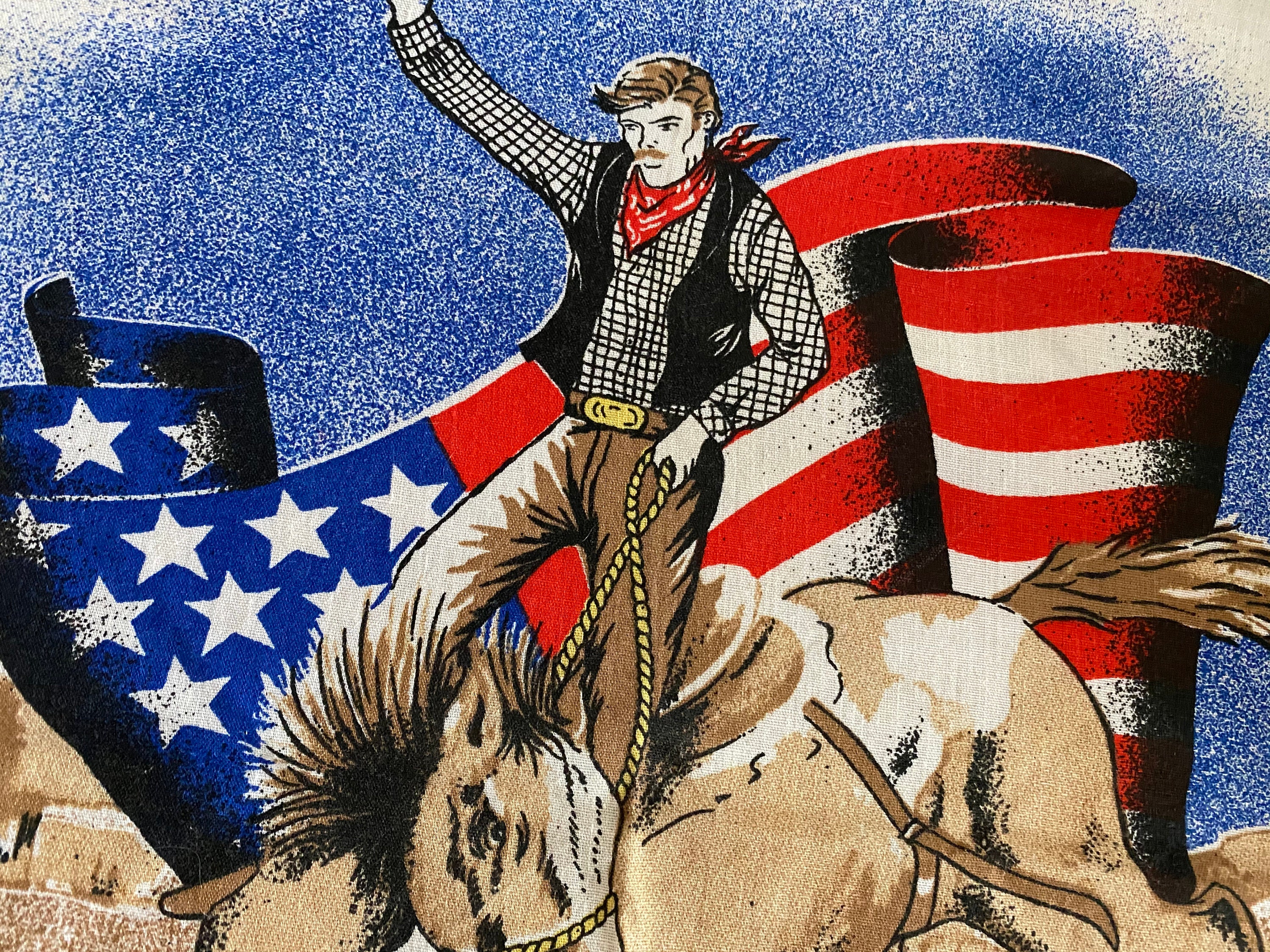 Vintage Bandana Biker Mask Crafted With Pride USA Cowboy
