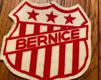 Vintage Sweater Varsity Name Patch The Felt Crafters “Bernice”