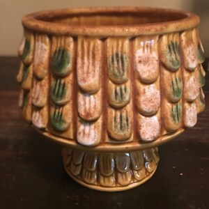 Vintage Ceramic Art Pottery Andre Pierre Footed Bowl Midcentury Japan