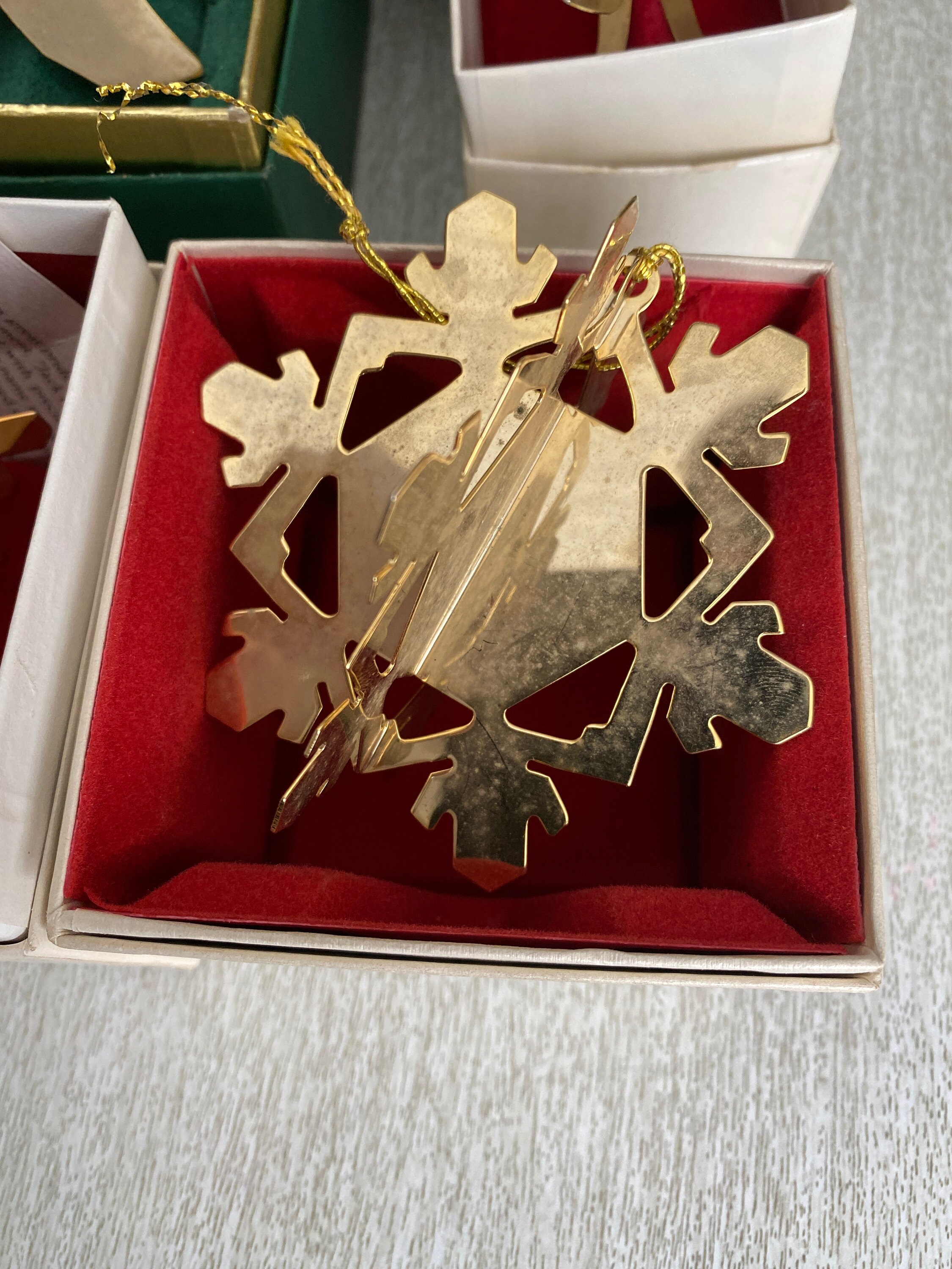 16 Danbury Mint Goldplated Christmas Ornaments 1970s Original Etsy UK