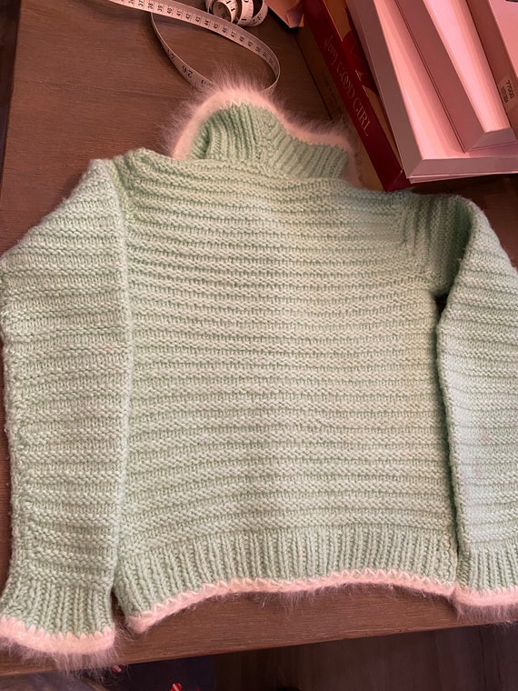 vintage handmade knit angora Baby / Toddler Duck … - image 7
