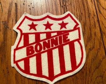 Vintage Sweater Varsity Name Patch The Felt Crafters “Bonnie”