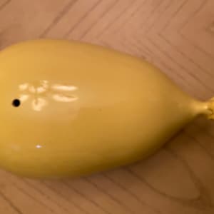 Vintage Mid Century Signed Dyer Ceramic Balloon - Yellow -Wall Art  POP ART Baby Nursery