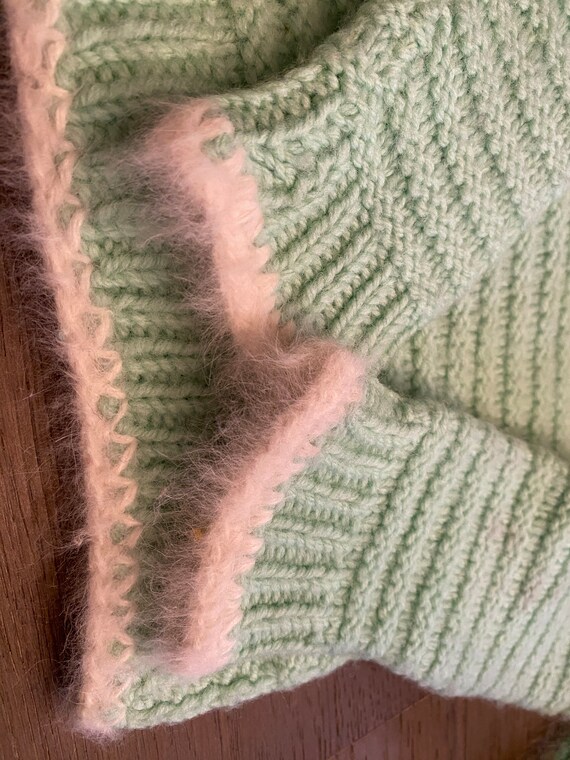 vintage handmade knit angora Baby / Toddler Duck … - image 9