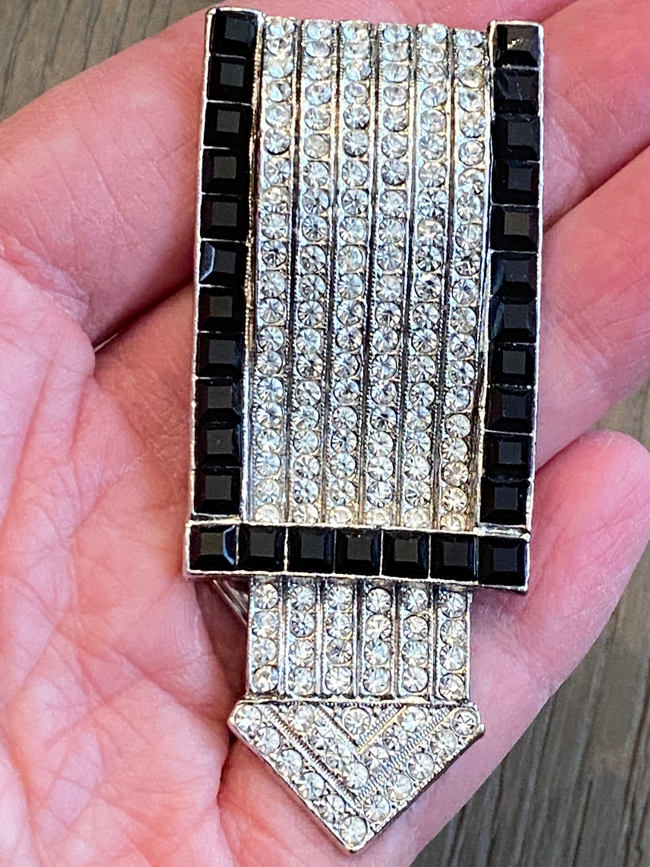 Butler & Wilson Vintage Black and White Crystal Rhinestone Butler & Wilson Vintage Black and White Crystal Rhinestone